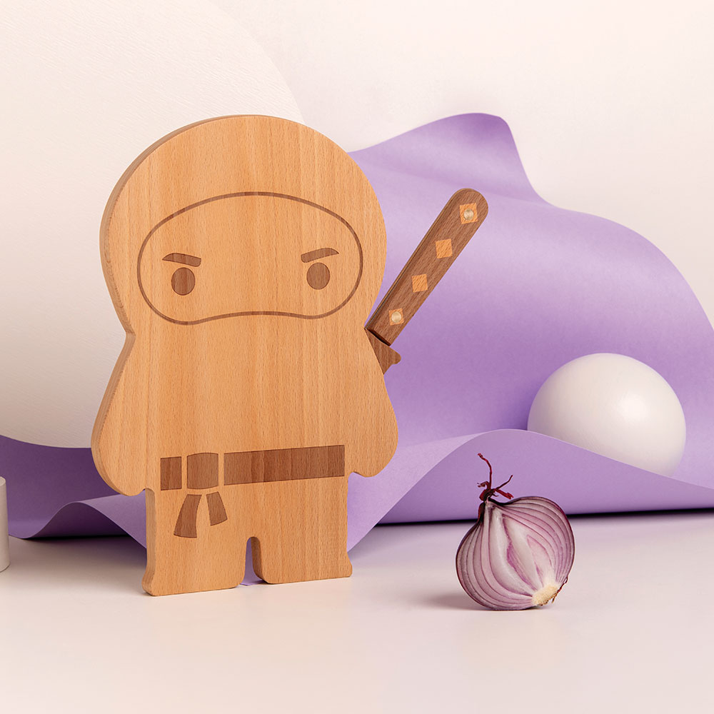 Ototo Design 忍者木砧板与刀具套装/Ninja Board