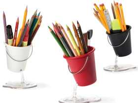 PELEG DESIGN 创意悬浮笔筒/Desk Bucket Stationary Holder
